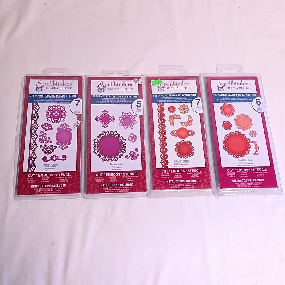 Spellbinders Shapeabilities Die Cut Lot Parisian Floral Doily Emboss Stencil